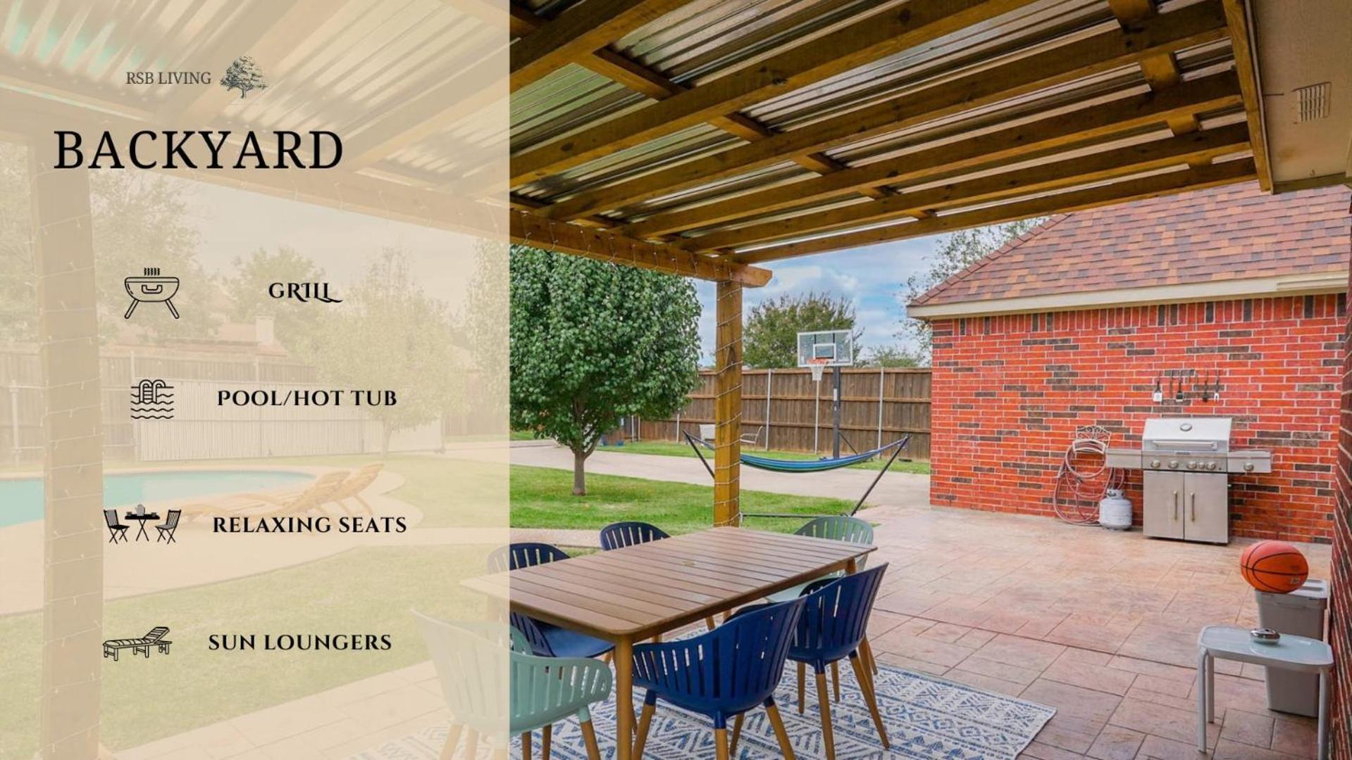 6Br 3,5Ba Home Pool, Hot Tub, Game Room -16 Guests Sachse Exteriér fotografie